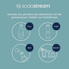 Wassersprudler Crystal 3.0 Quick-Connect CO2-Zylinder und 3x Glaskaraffen, Silber, Schwarz/Titan